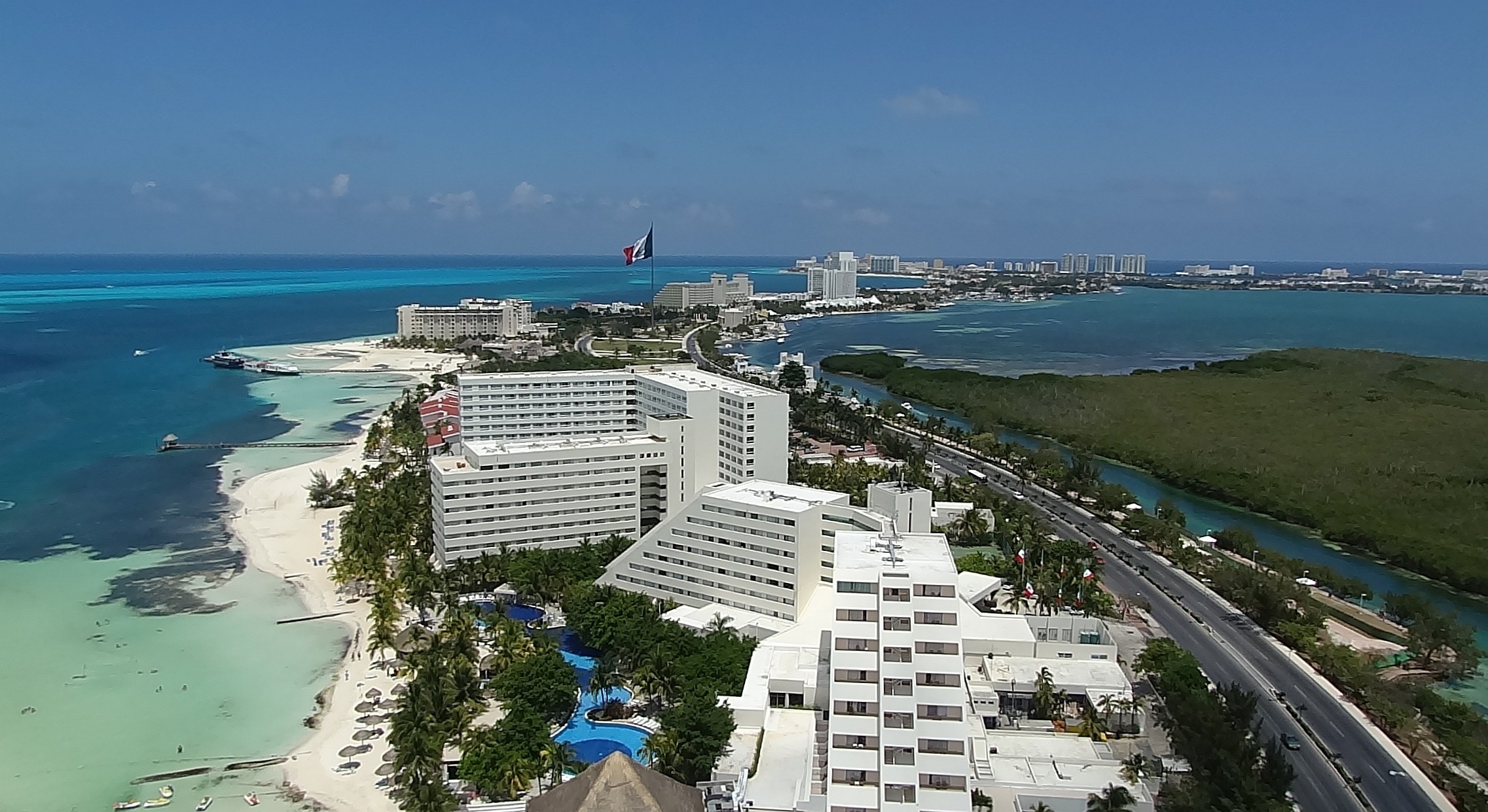 Cancun z lotu ptaka